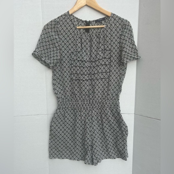 MADEWELL Romper Voyageur Silk with Pockets Small black white pattern - Picture 2 of 8